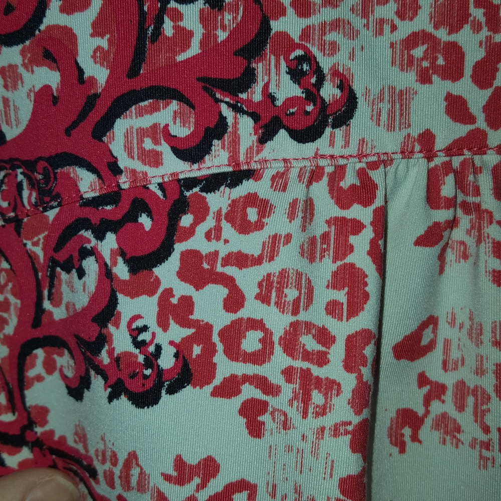 Athleta Tank, cinch hem, coral/white EUC XS - Picture 7 of 8